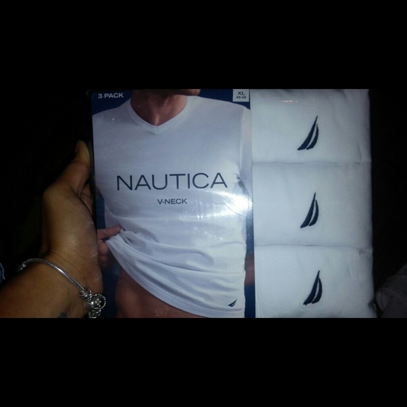 Nautica white V Neck shirts