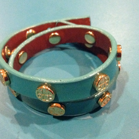 Tory Burch Jewelry - Tory Burch turquoise double wrap bracelet.