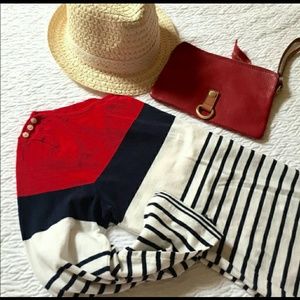 Anthropologie Striped Boat Neck