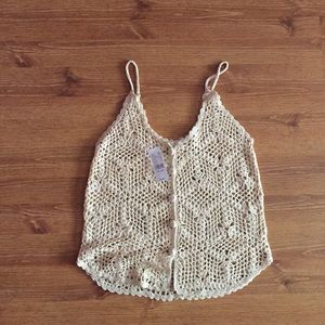 LA Hearts crochet top