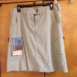 Knee length khaki skirt