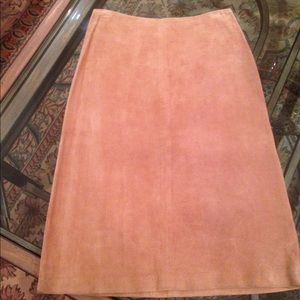 Camel / light brown suede A-line skirt-worn once