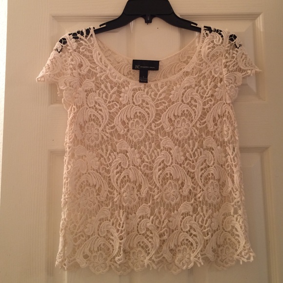 Cream crochet top