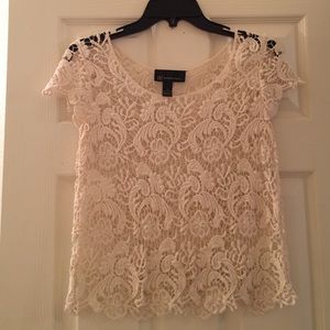 Cream crochet top