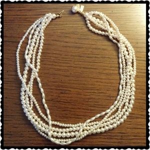 Faux pearl necklace