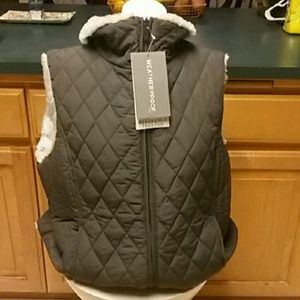 Weatherproof brand reversible faux fur vest