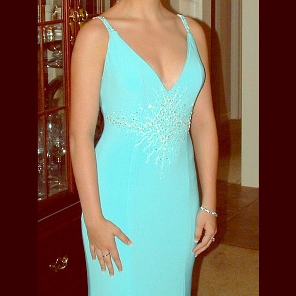 More pictures for light blue prom dress!