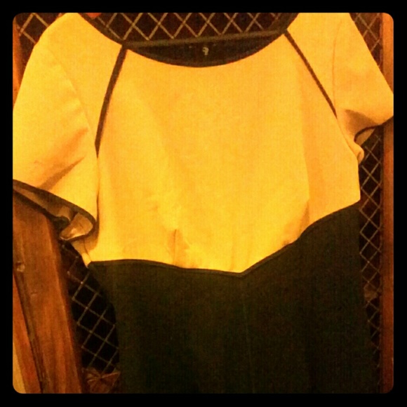 Tan and black sheath dress - Picture 1 of 4