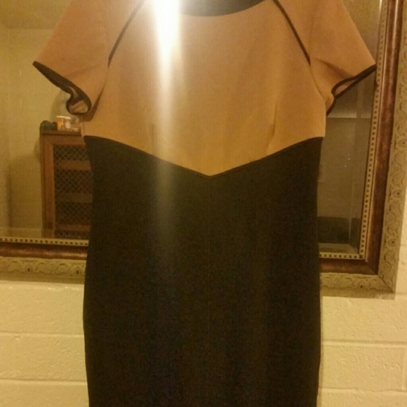 Tan and black sheath dress - Picture 4 of 4