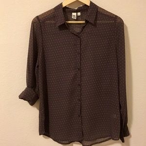 14th & Union- Sheer Button Down Shirt