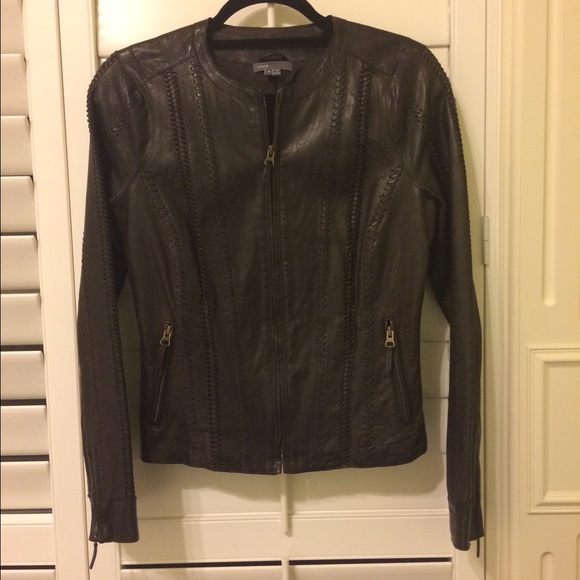 Vince Brown Lamb Leather Jacket