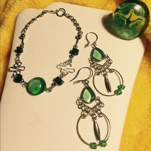 Bracelet, Earring & Ring Set