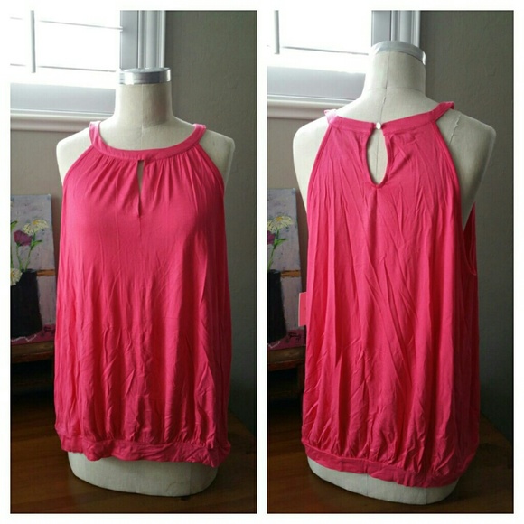 NWT Ellen Tracy Pink Coral Tank