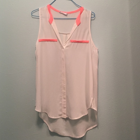 Lush Pink and White High-Low Top