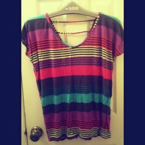 Striped V-neck Shirt
