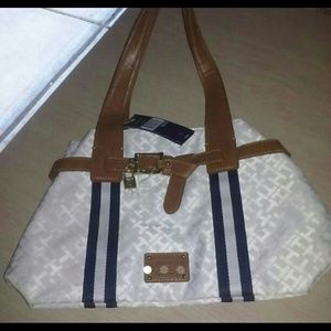 Tommy Hilfiger - white and blue purse