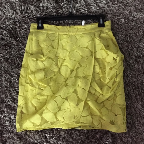 BCBG Generation Yellow Petal Skirt