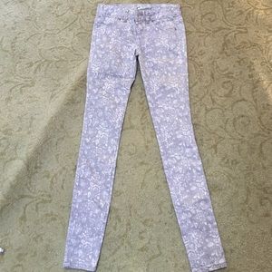 Free People Floral Skinny Jeans sz24