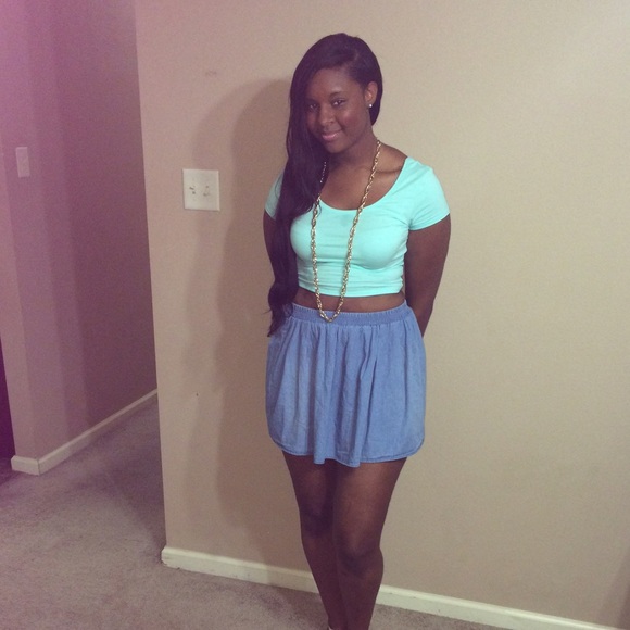 Crop top and skirt