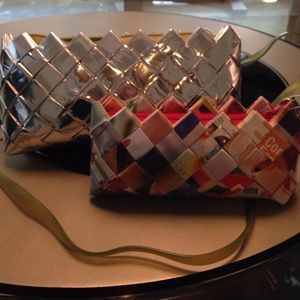 Multi colored Ecoist clutch bag