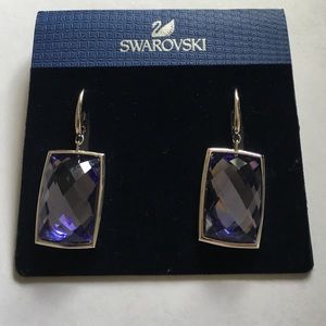Swarovski purple crystal earrings