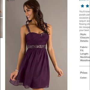 Purple Homecoming Dress