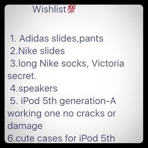 Wishlist stuff I'm looking for