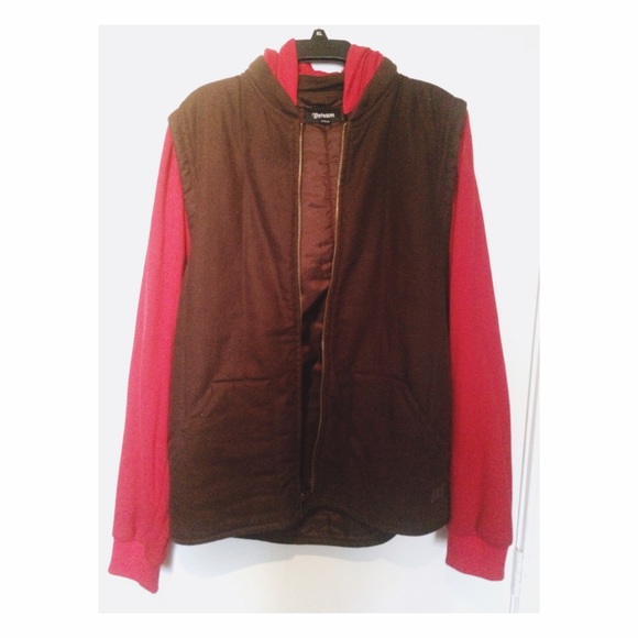 Mens Brixton Jacket w/Detachable Sleeves & Hood