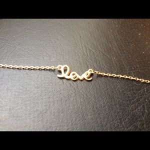 Love cursive necklace