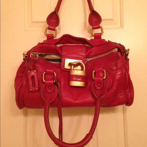 Authentic Red Chloe Paddington Satchel Bag!