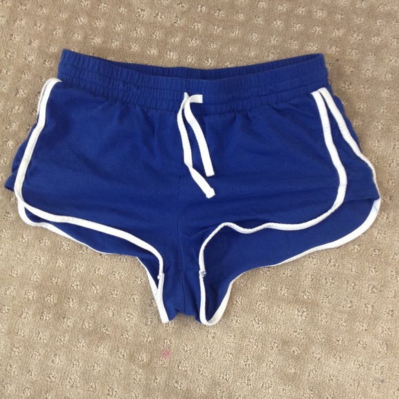 Topshop track shorts with white stripe