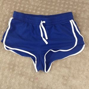 Topshop track shorts with white stripe