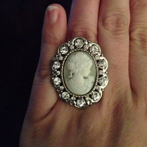 Cami ring with crystal accents.