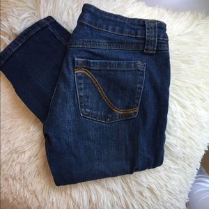 Dark wash denim