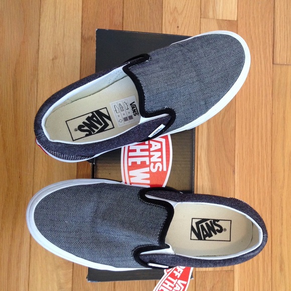 Vans for J-crew black and white hounds tooth slide