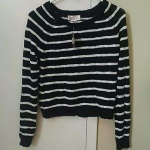 NWT striped cropped sweater!