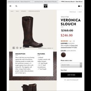 Distressed Frye brown leather Veronica boots