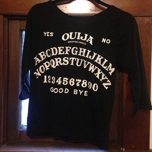 Ouija Board black half sleeve shirt size s/m