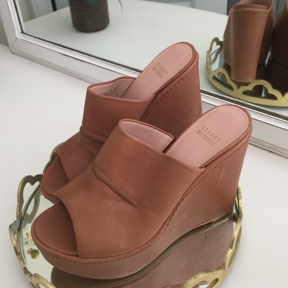 Stuart Weitzman wedge mules