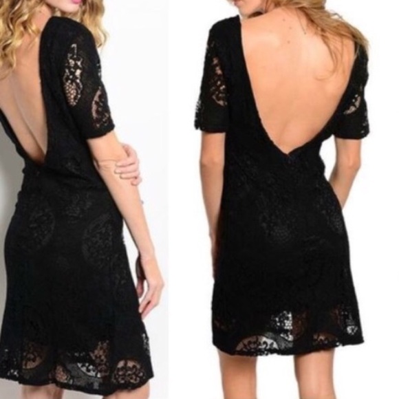 Formal LBD Midi Lace Cotton Dress - Picture 5 of 6