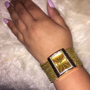 Gold diamond watch