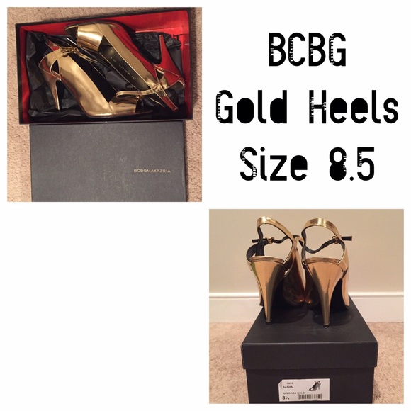 BCBG Gold Heels - Size 8.5