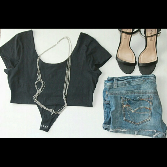 Black scoop back bodysuit - Picture 1 of 1