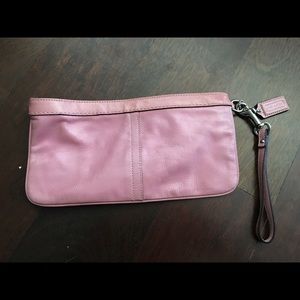 Coach bubblegum pink clutch /wristlet