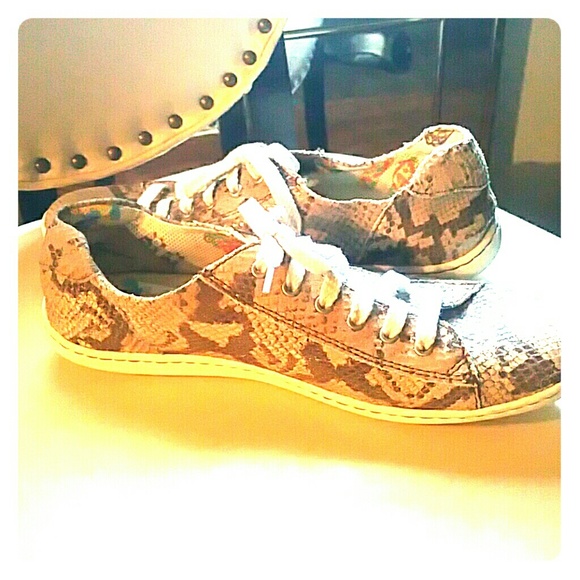 Born leather snakeskin sneakers