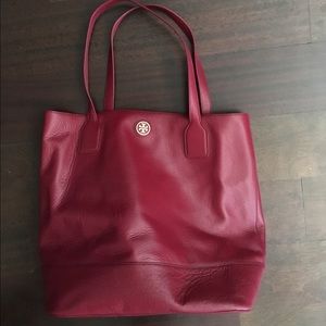 Tory Burch red leather tote