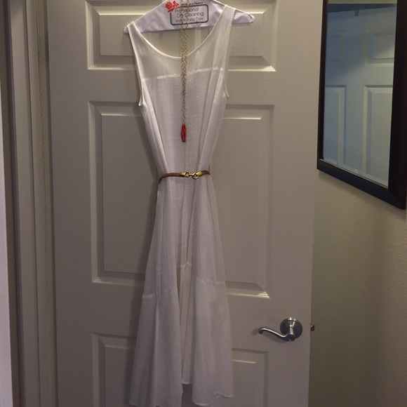 Anthropology white dress