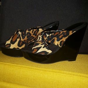 Animal print wedges!