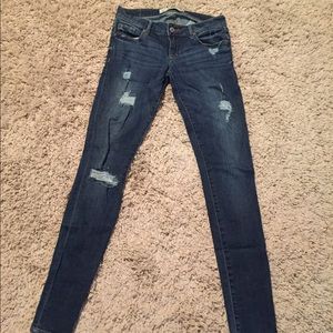 Abercrombie and Fitch destroyed super skinny jeans