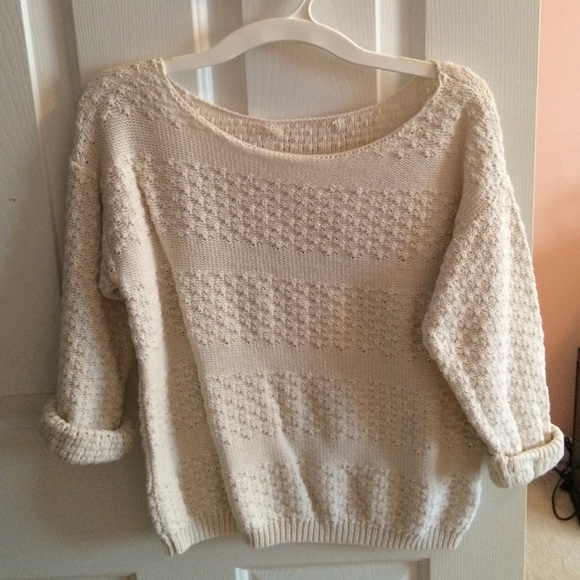 Creme knit sweater.